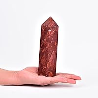 Vista 43 de JIC Gem Extra Large Rare Dendritic Jade Crystal Tower Natural Quartz Crystal Tower Point Wand Large Crystals and Stone Energy Crystal Wand Home