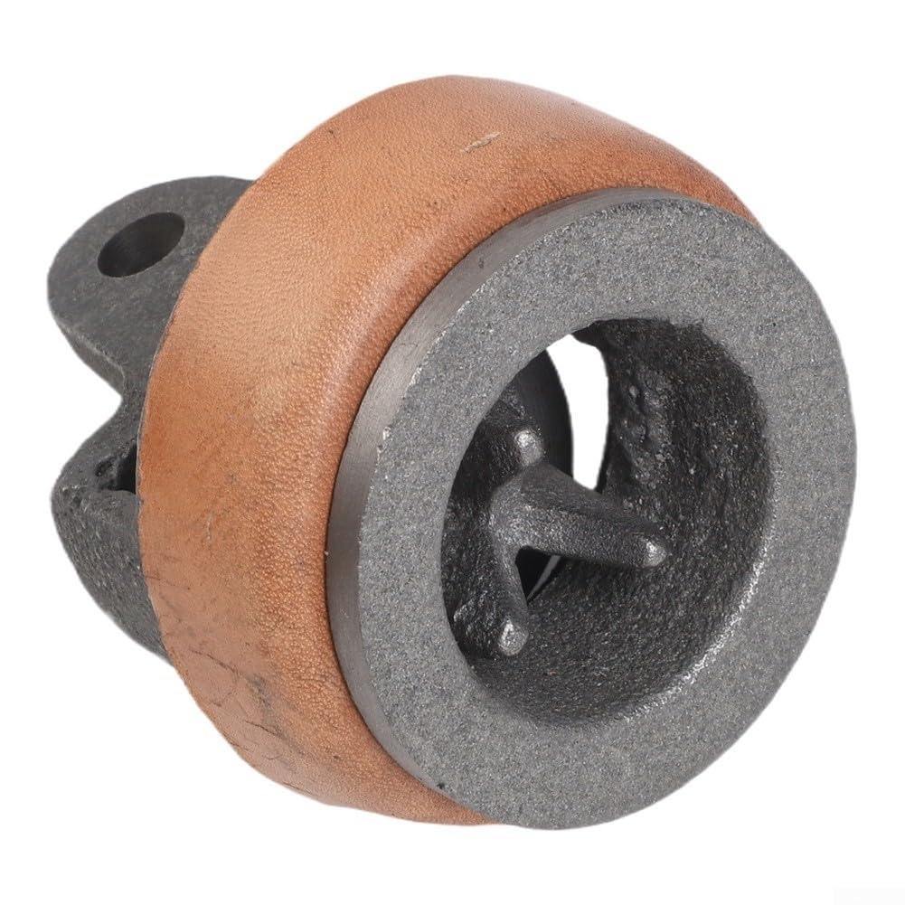 Pistone di ricambio per pompa manuale tipo 75 con valvola di passaggio, set di pistone in ghisa e pelle sintetica con guarnizioni e viti per pompe da giardino e fontane, arancione/nero