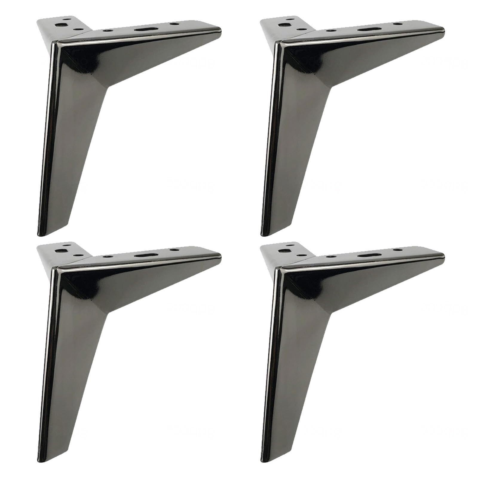 UYHBCNQD Metal Replacement Legs Set 4Pcs Furniture Legs Triangle Furniture Foot Bathroom Leg Extenders Table Feet Kitchen Support Legs(Gunblack,15cm(5.9in))