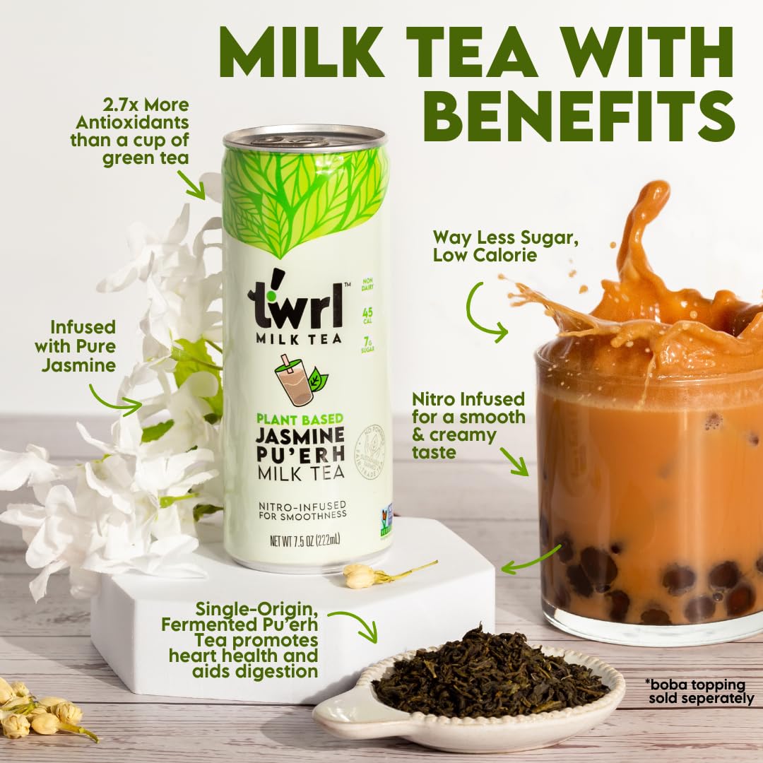 Amazon.com : Twrl Milk Tea - Jasmine Pu'erh Milk Tea - A Floral