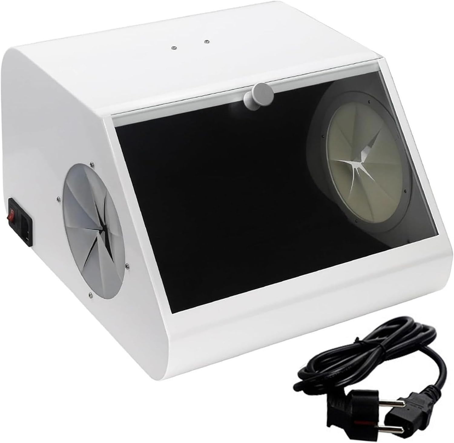 Scatola per la polvere da laboratorio odontotecnico con 12 gruppi di collettori di polvere per sabbiatura a luce LED, collettore di polvere odontoiatrico professionale con dispositivo di filtraggio,