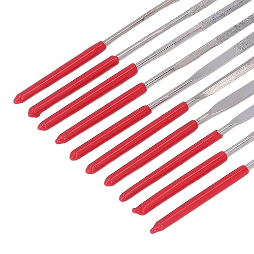 Miniatura 9 de Juego de 10 manijas de lima de aguja de grano 120, modelo de molienda, kit de archivo de aguja para carpintería, metal, vidrio, cerámica,