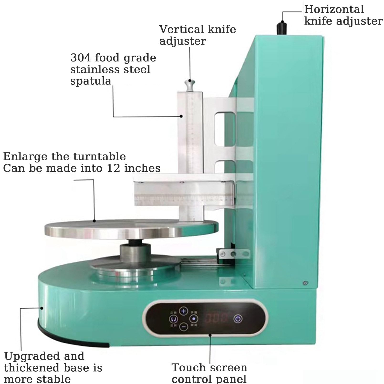 Lisseur Automatique De GâTeau, Machine Automatique De DéCoration De RevêTement Lisse De CrèMe De GâTeau d'anniversaire, Facile à Nettoyer, pour GâTeau De 4 à 12 Pouces,White