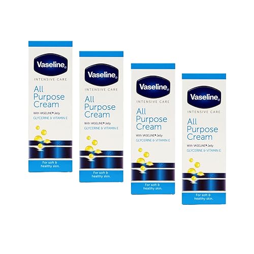 Vaseline Crema multiusos de cuidado intensivo, alivio de la piel agrietada, paquete de 4. 1.41 onzas líquidas cada uno, 4 tubos