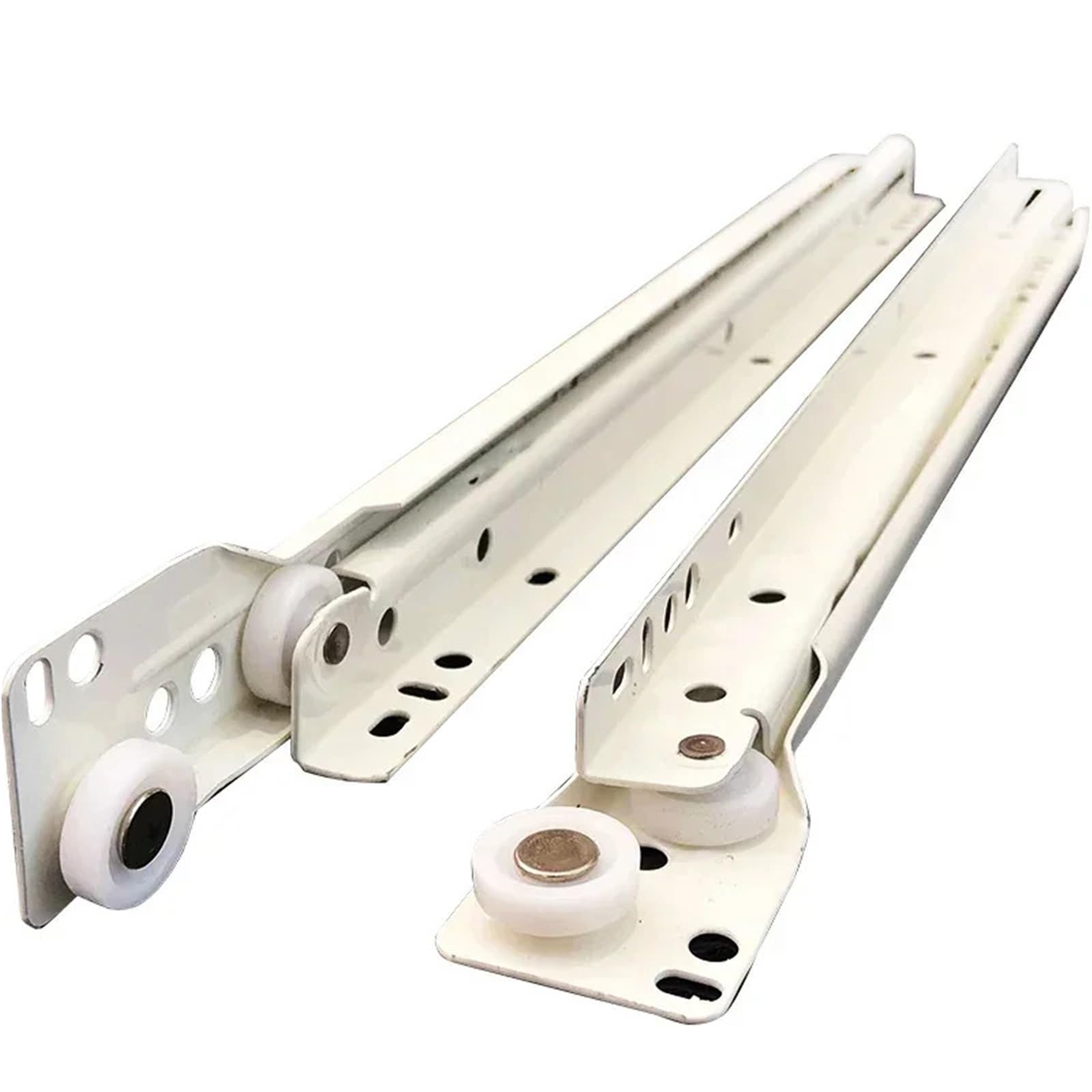 Drawer Slides Drawer Track Slides Two Cabinet Rails Thickening Computer Table Chute Keyboard Roller(16inch(40cm))