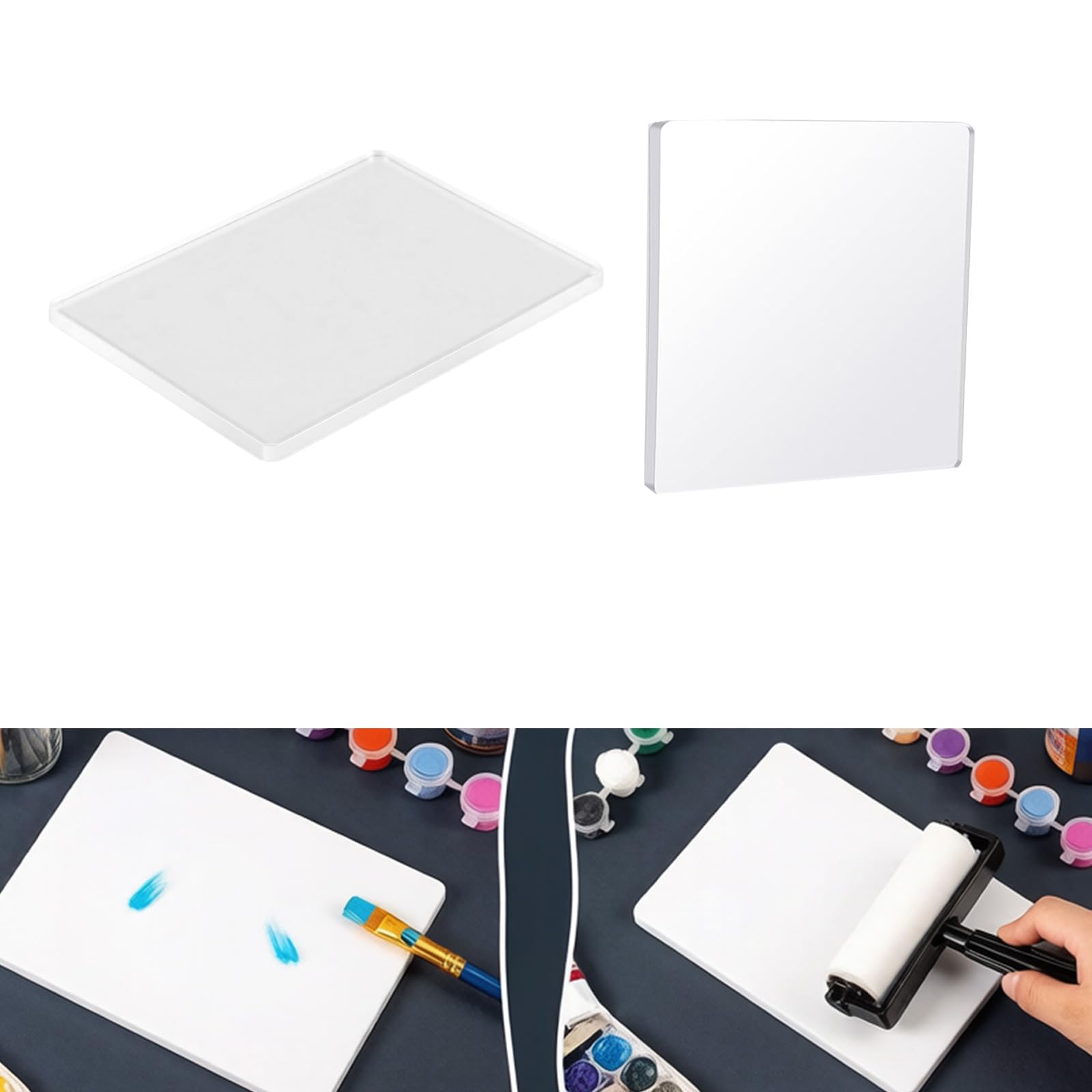 8 tamponi di stampa in gel di silicone, multiuso, per scrapbooking, per journaling, creazione di biglietti e progetti artigianali, accessori per timbri