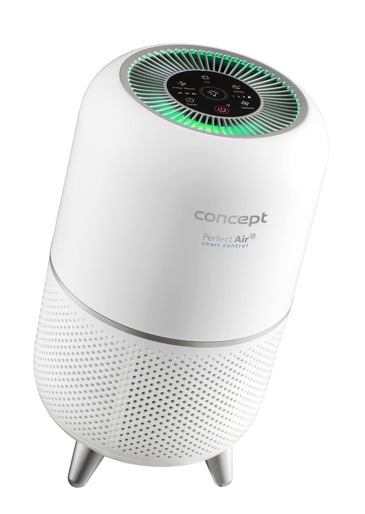 Concept Perfect Air Smart CA1020 oczyszczacz powietrza HEPA z trzema poziomami filtra powietrza, cyrkulacja powietrza: 150 m³/h, do pomieszczeń do 20 m², czujnik cząstek kurzu