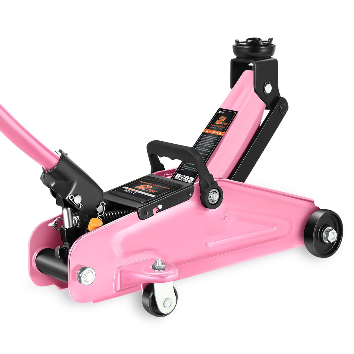 Auto Dynasty Universal Low Profile Garage Hydraulic Trolley Service Lift Floor Jack, 2 Ton (4000 lbs) Capacity, Lifting Range 5.1