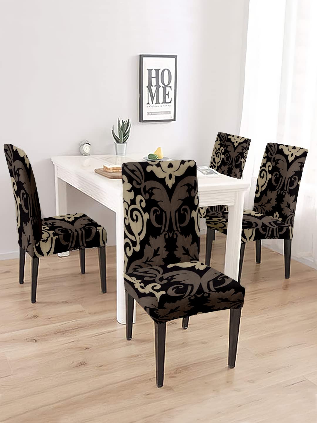 Cortina Dining Chair Office Covers | Soft Stretchable Elastic Spandex Material | Elastic Computer Chair Slip Covers | Removable Chair Case | Chair Cover Set of 4 (B0BNB9S1QV) Amazon Price History, Amazon Price Tracker