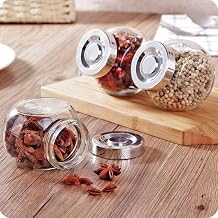Glass Pickle & Masala Storage Jar with Lid |Transparent Round Kitchen Container for Spices, Dry Fruits, Candy & Snacks | Multipurpose Air-Tight Food Storage Container - 250ml (1pcs)