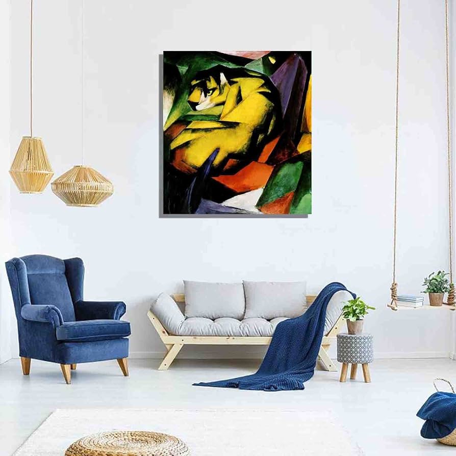 フランツ・マルク　アートポスター  A2版 ポスター アート 絵画『フランツ・マルク 黄色い牛』北欧 A3