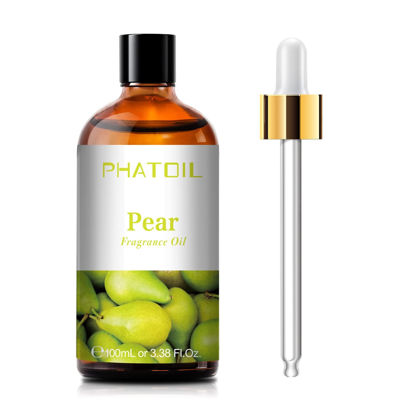 PHATOIL 3.38FL.OZ Pear Fragrance Oils for Aromatherapy, Essential Oils for Diffusers for Home, Perfect for Diffuser, Yoga, Skin Care, DIY Candle and Soap Making - 100ml