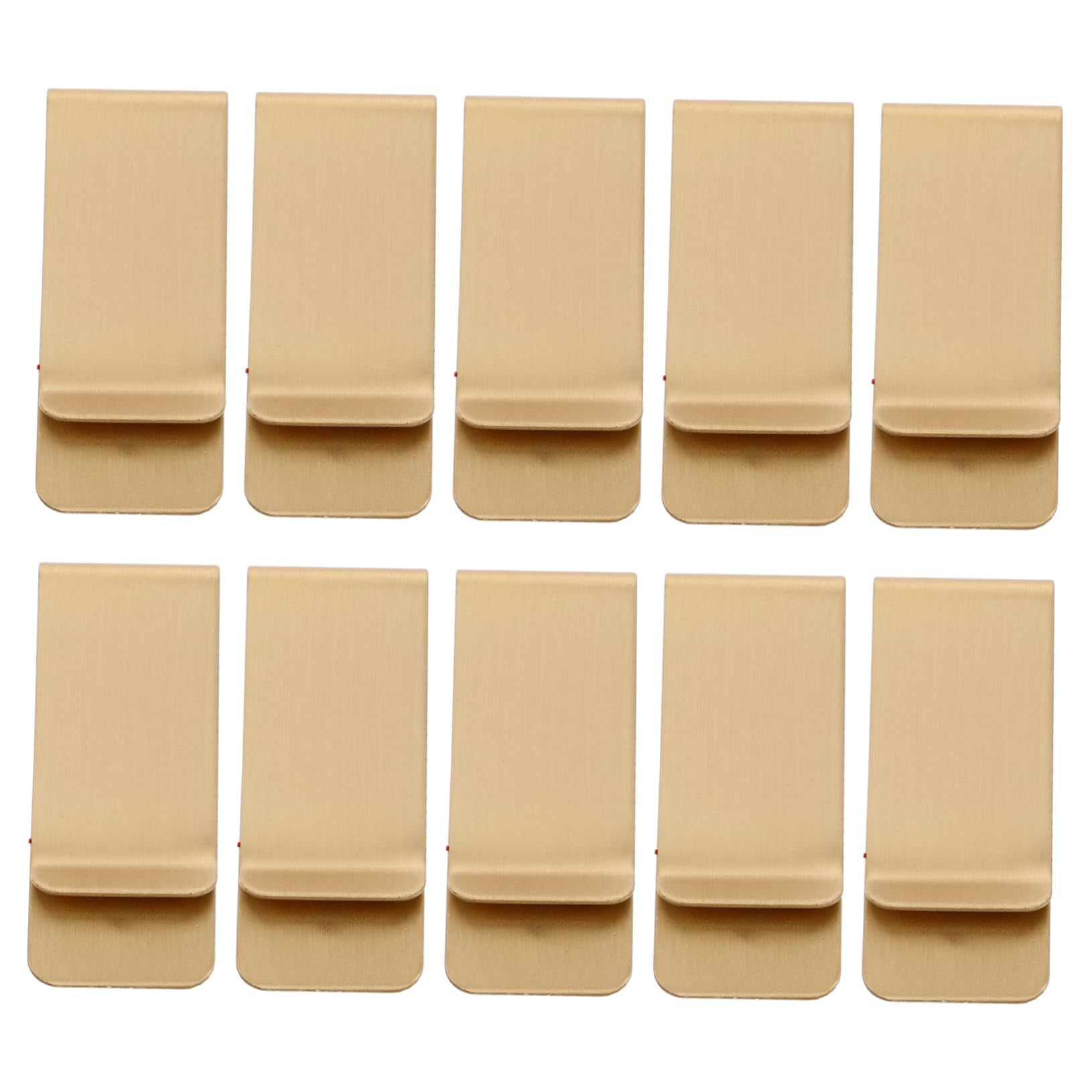 VALICLUD 10pcs Brass Money Clip Money Clip Wallet Money Clip Blanks Bulk Money Clips for Cash Blank Money Clips Bulk Card Holder Metal Pen Clips for Notebooks Money Clip for Men Cash Golden