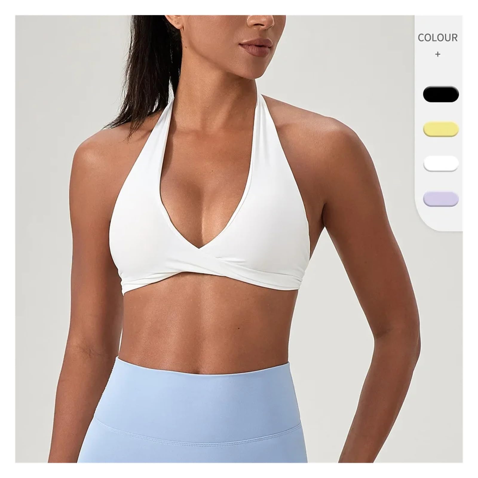 Reggiseno Sportivo da Donna Reggiseno con Spalline for Donna, Reggiseno Sportivo Schiena Scoperta, Leggero, Top Corto da Palestra, Senza Cuciture, Yoga, Reggiseni Imbottiti