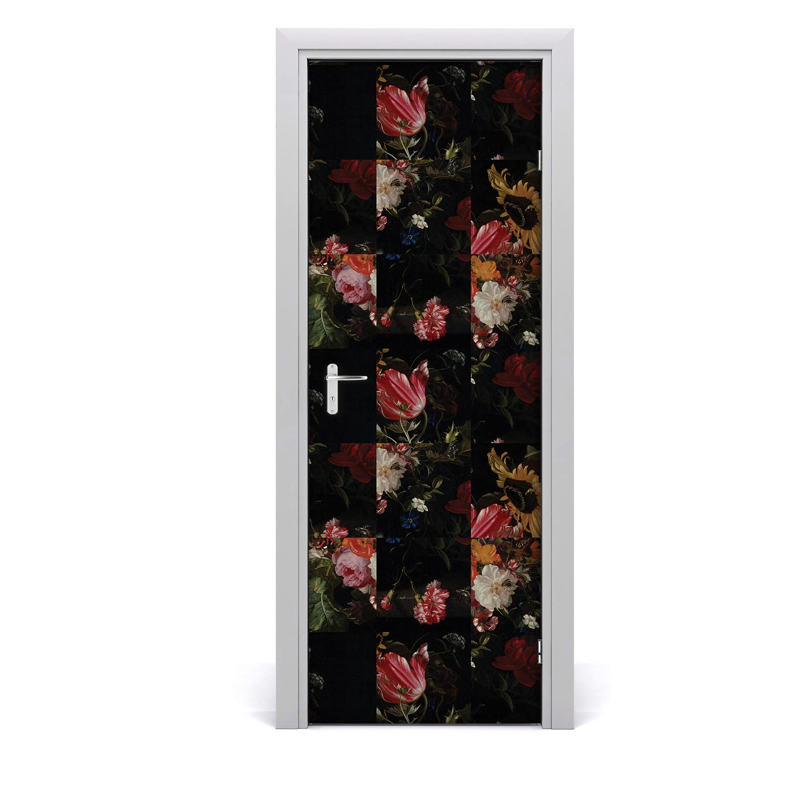 Papier peint de porte étanche et repositionnable 85x200cm sticker mural baroque Magic-Stick