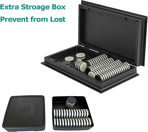 Miniatura 2 de Reversi Game - Vikutu - Juego de mesa de viaje portátil de 9.7 pulgadas - 2 cajas de almacenamiento adicionales - Tabla plegable