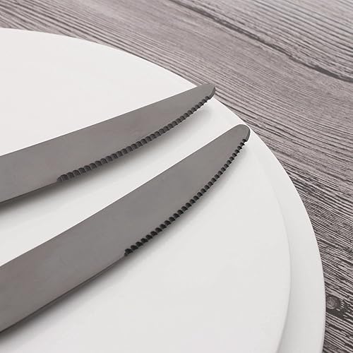 Miniatura 6 de Juego de cuchillos para carne, 6 piezas, acero inoxidable 180, resistentes, 9 pulgadas, servicio para 6 cubiertos, utensilios de mesa, aptos para