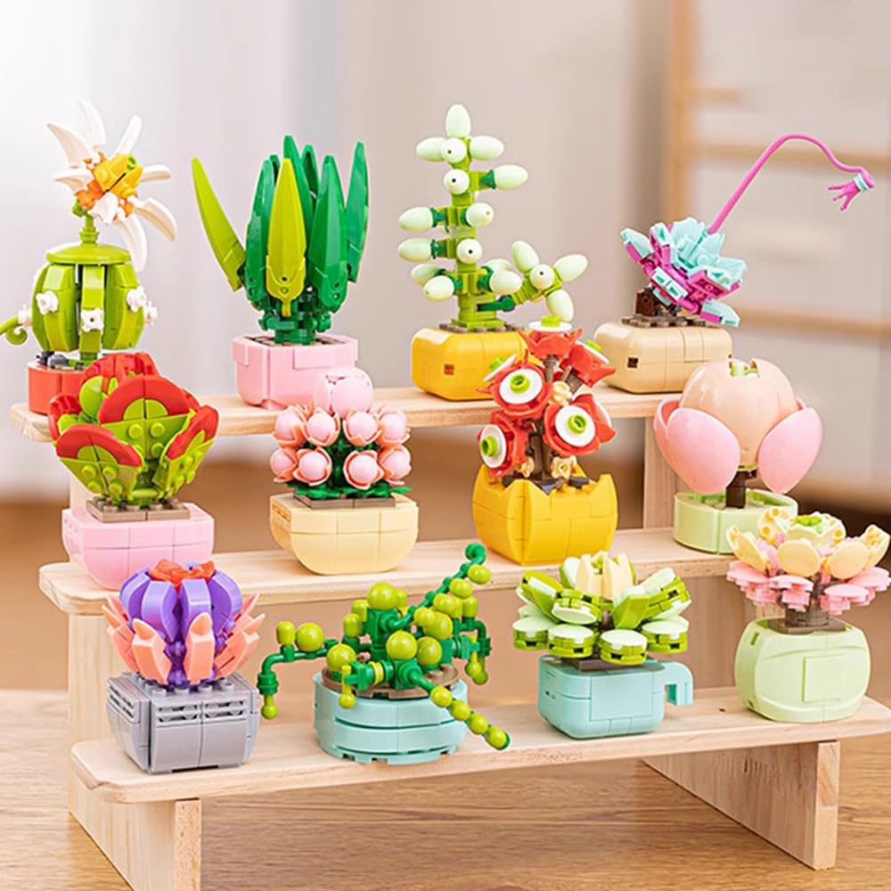 Amazon.com: ENHANA Succulent Plant Series Creative Building Blocks
