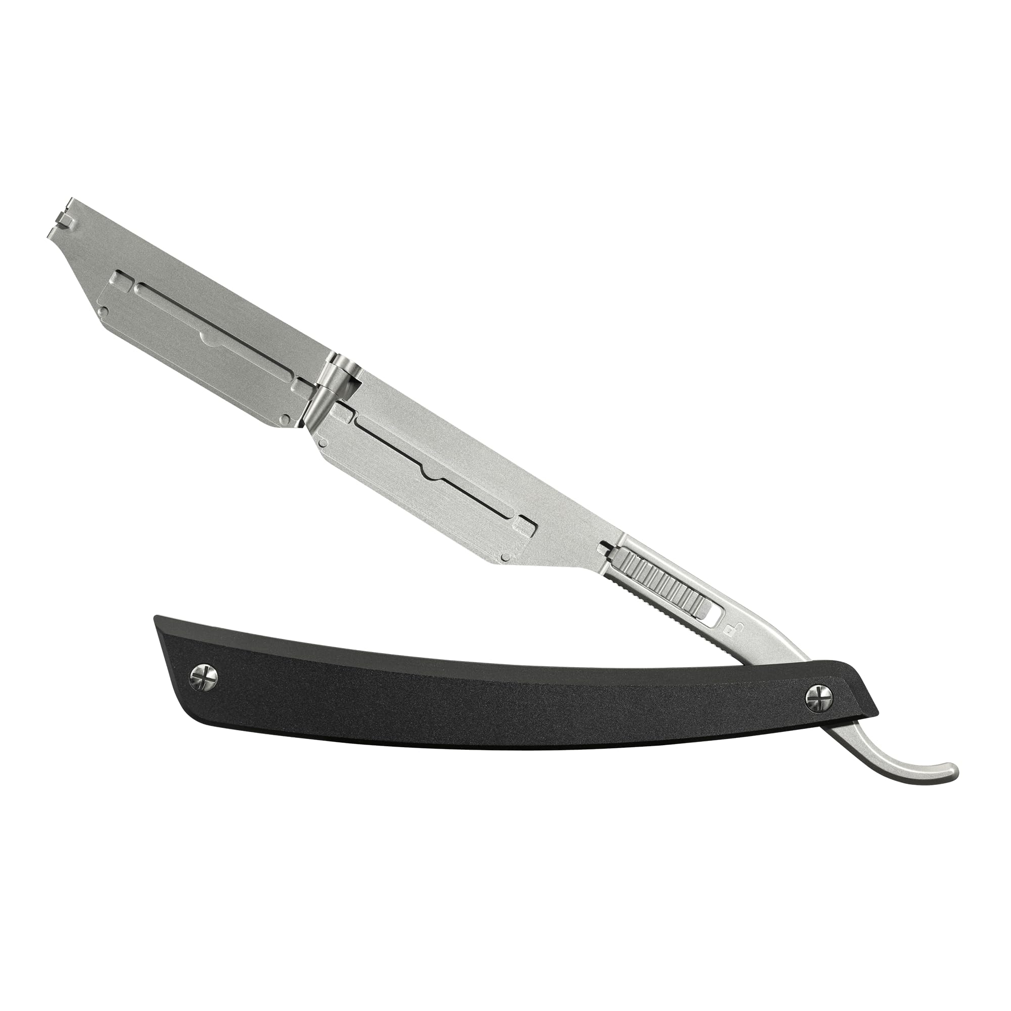 MÜHLE RMW 6 Rasiermesser Enthusiast Pro - Edelstahl - Profi-Nass-Rasur-Tool schwarz, klappbar - für halbe Wechselklingen