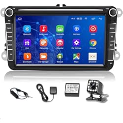 Pantalla Para Honda Civic 2007 Podofo Android Radio de Coche para VW, Multimedia Radio para Coche Pantalla Táctil de 8 Pulgadas con GPS/FM/WiFi/Bluetooth/Mirror Link/12 LED Rückfahrkamera