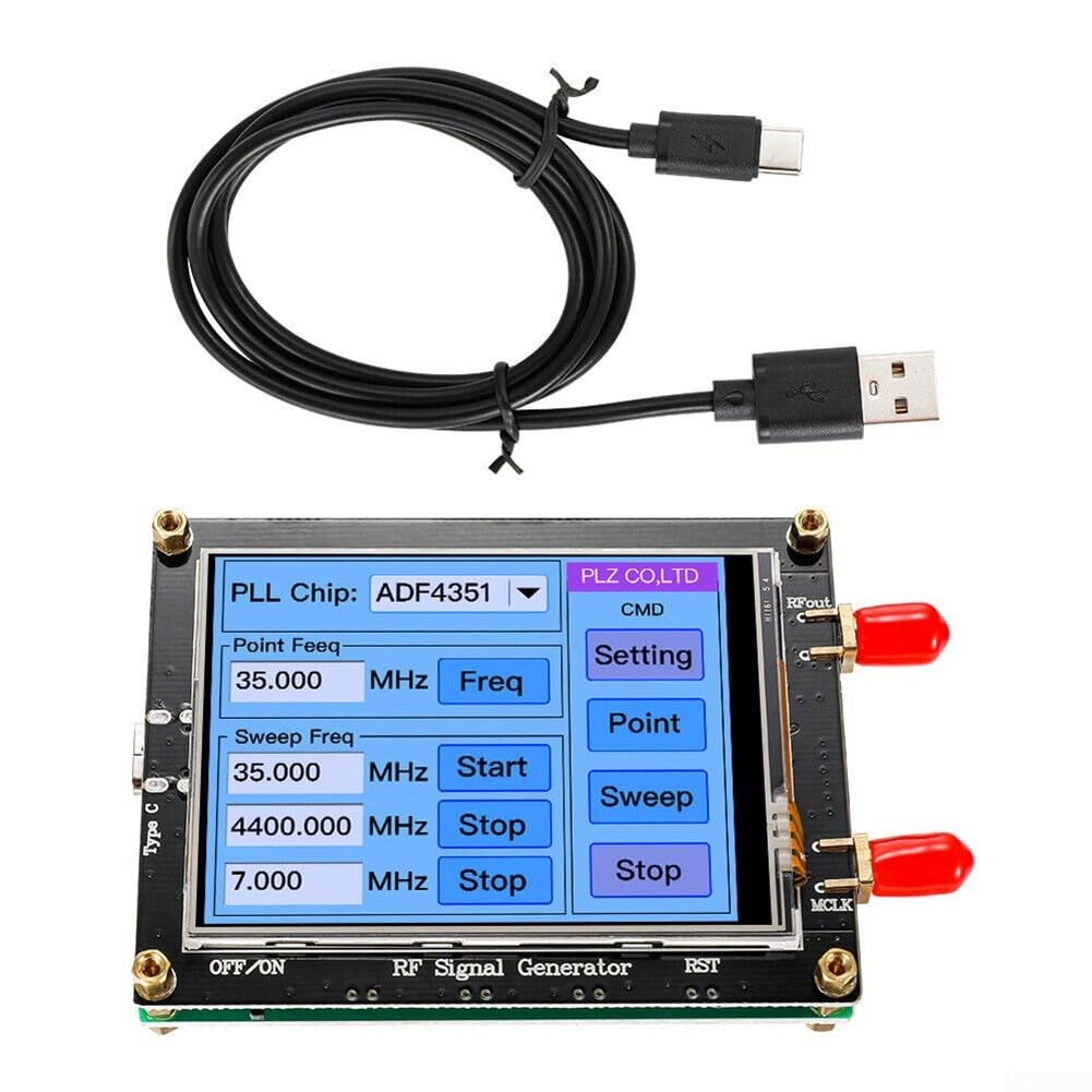 ADF4351 35M-4.4G RF Signal Generator PLL Sweep Frequency Generator RF Signal Source Signal Generator Square Sweep Touchscreen PC Software Control