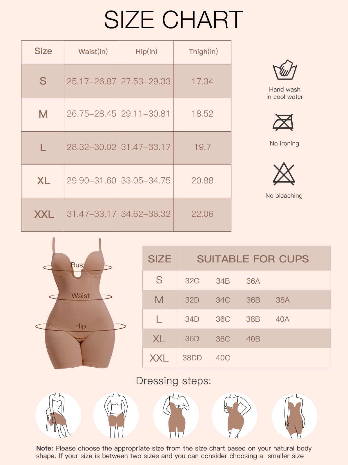 Slimers Backless Shapewear Controllo della pancia: Body modellante con scollo profondo a schiena bassa - Reggiseno snellente integrato modellante per tutto il corpo donna