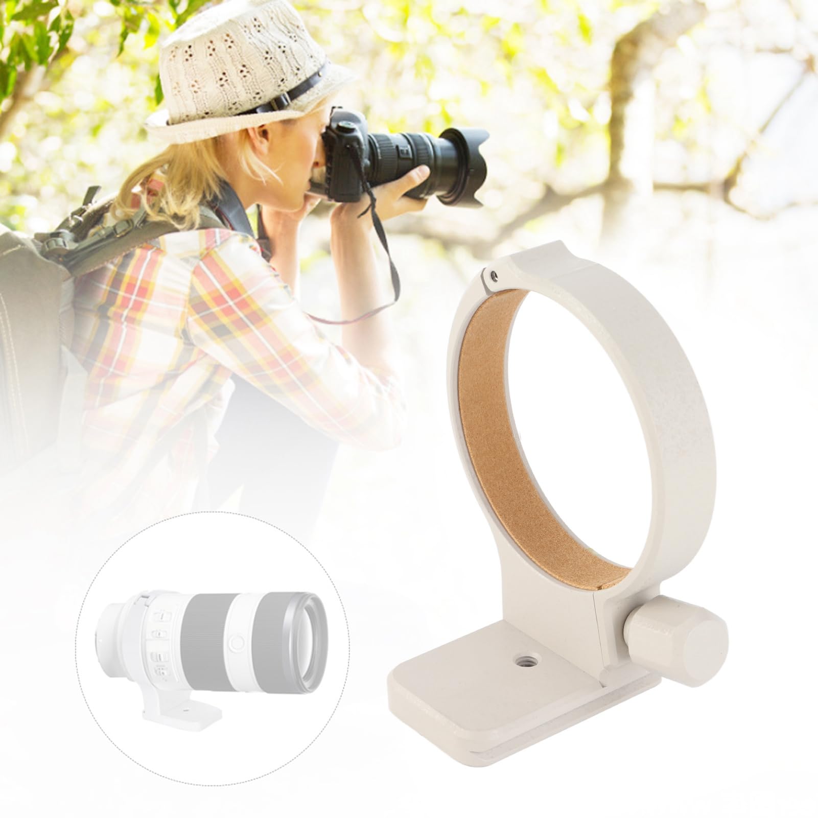 Lens Replacement Foot Mount Ring Tripod Mount Ring Lens Support Collar Aluminum Alloy for Sony FE 70-200mm F/4 G OSS Lens