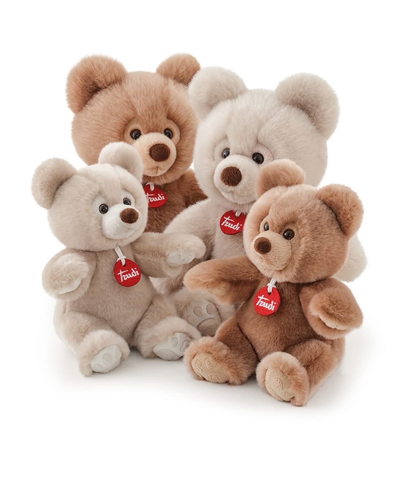 trudi 25626 Klassik Plüschtier Teddy Bär Brando ca. 27 cm, Größe M, hochwertiges Stofftier mit weichen Materialien, Plüschfigur mit realistischen Details, waschbar, Kuscheltier für Kinder, Braun