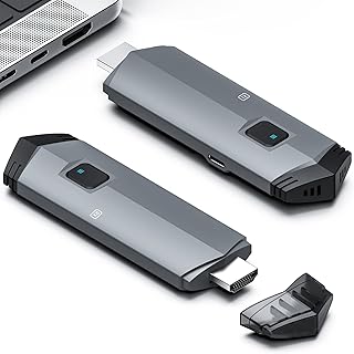 DATUPHY Wireless HDMI Transmitter and Receiver,Plug & Play,Wireless HDMI Extender Kit,Support 2.4/5GHz for Streaming Video/Audio from Laptop/PC to Monitor/Projector/HDTV