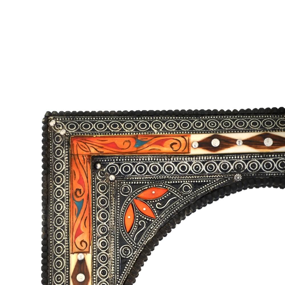 Miroir Décoratif Mural Toran Bandanwal - Fait Main Inde - Multicolore 39x14