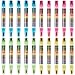 BBTO 20 Pieces Stackable Crayons for Kids Buildable Rainbow Glitter Crayon 20 in 1 Stacking Point Crayons for Drawing Learning and Art Class Supplies, 4 Shell Colors