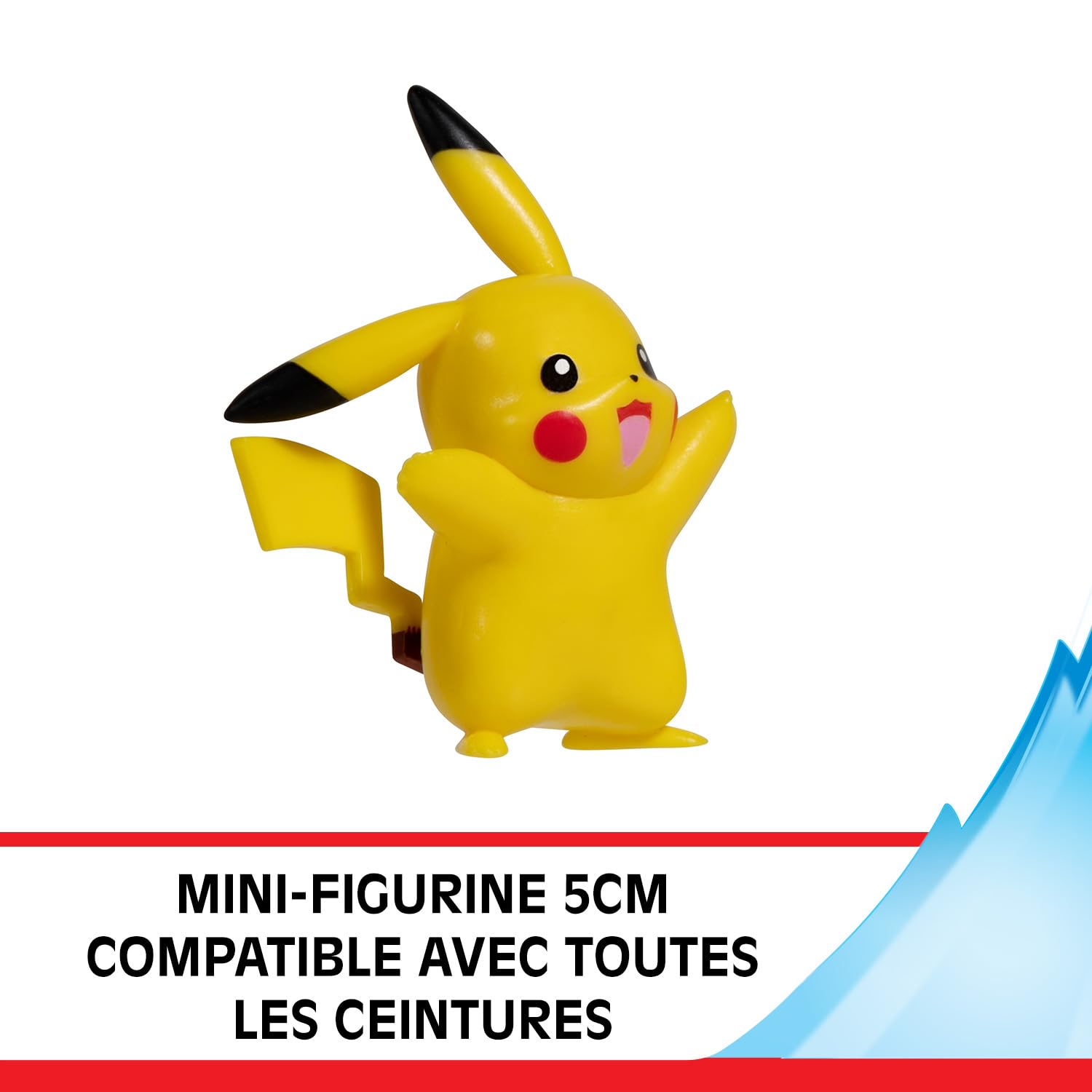 BANDAI - Pokémon - Ceinture Clip 'N' Go Pikachu Pokémon Day - 1 Ceinture, 2 Poké Balls et 1 Figurine Pikachu 5 cm - Accessoire pour se déguiser en Dresseur - Jouet Enfant 4 Ans et + - JW3162