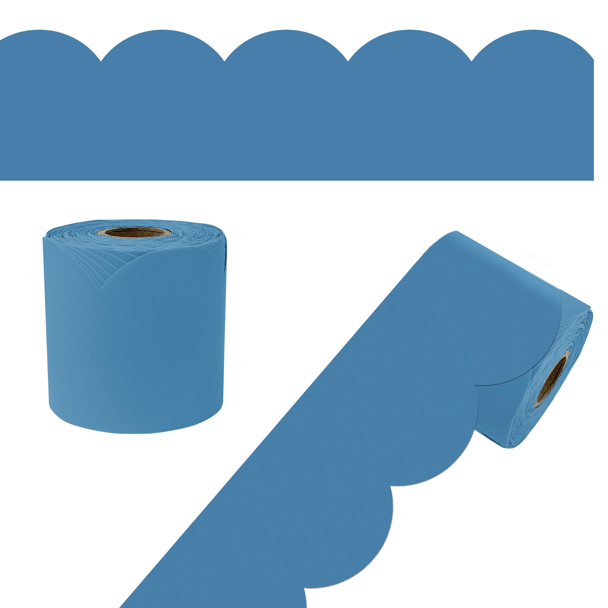 Carson Dellosa Ocean Blue Bulletin Board Border Roll for Classroom, 65Ft