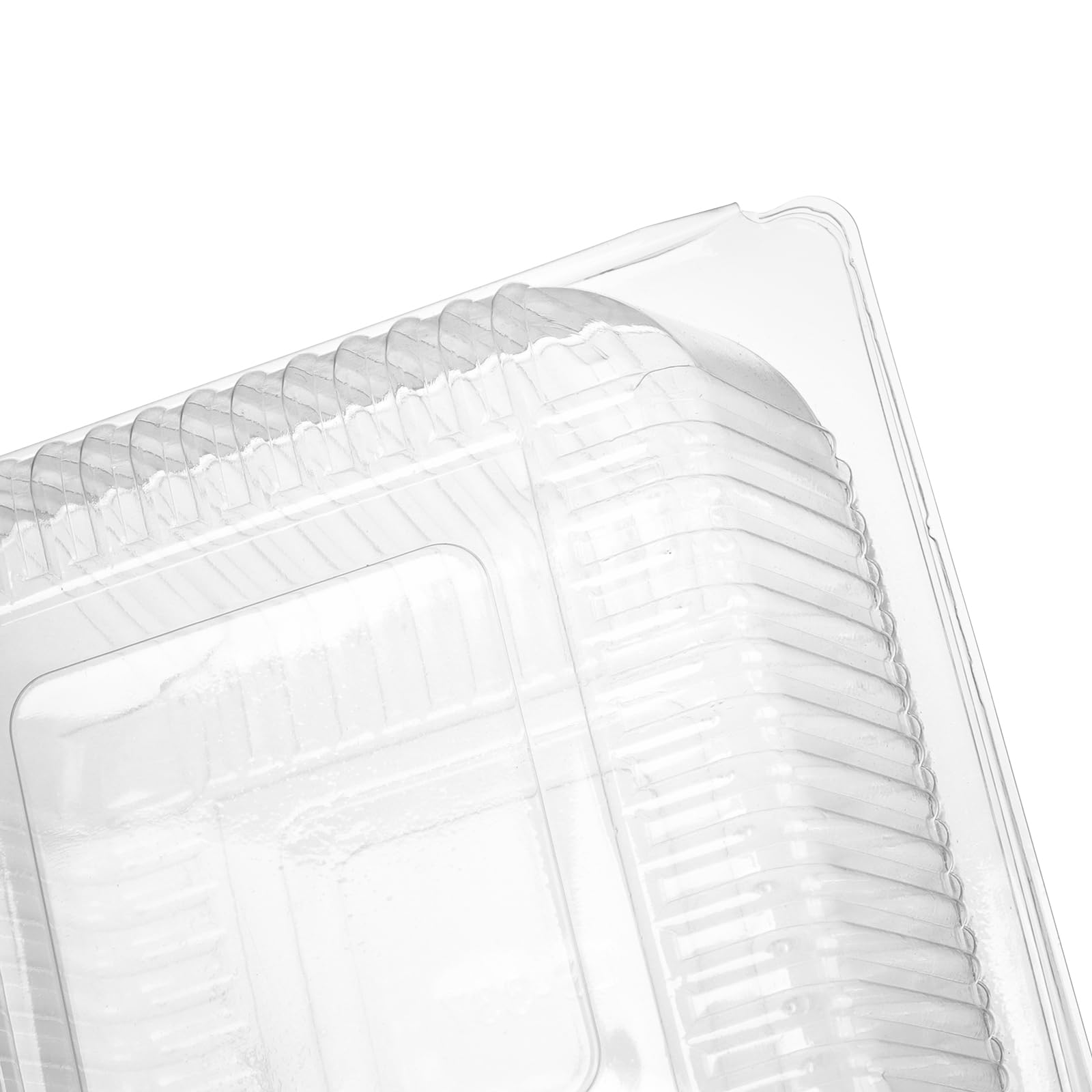 SINJEUN 200 scatole per torte da 13 cm, contenitori singoli trasparenti per cupcake, piccole scatole quadrate con coperchio, per porzioni di torte, pane, hamburger, panini, dessert