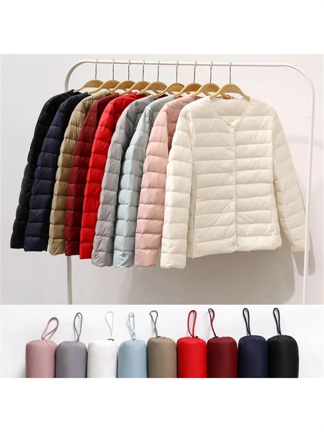 Matter Stoff Entendaunenjacke Damen Leichter Mantel Parka Mantel Damen Daunenjacke