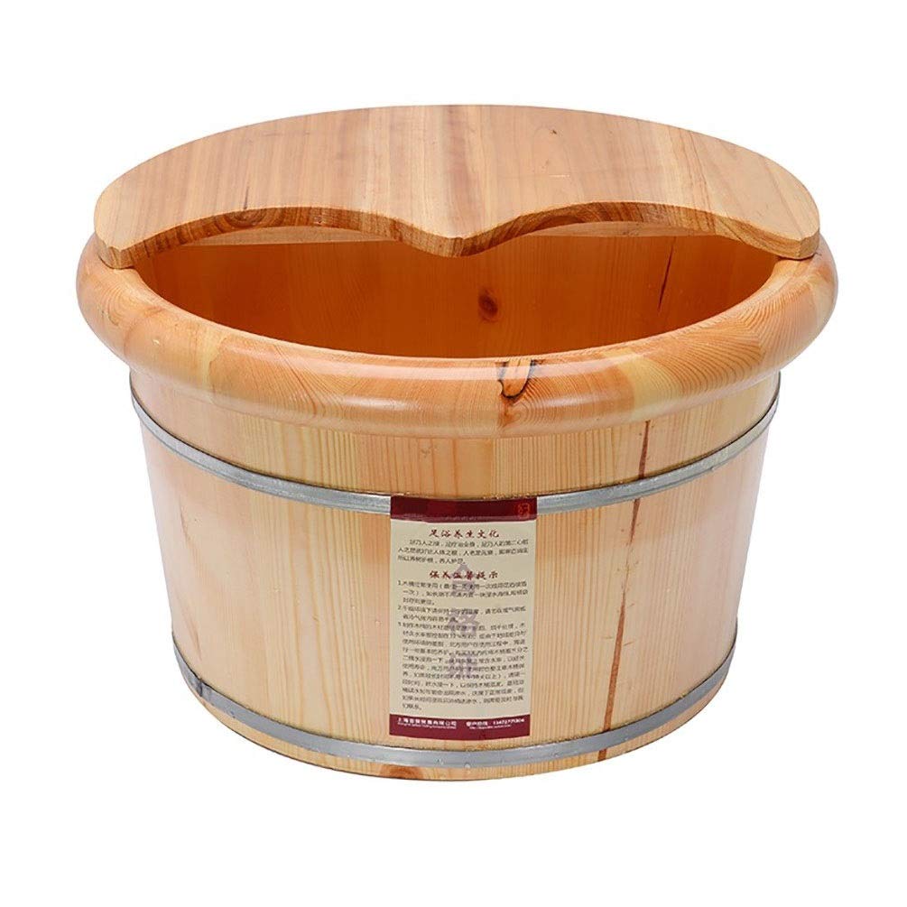 Secchio per pediluvio in legno Secchio per immersione dei piedi, lavabo per piedi per adulti, secchio in legno per pedicure, vasca idromassaggio per pediluvio, vasca per piedi per ammollo dei piedi