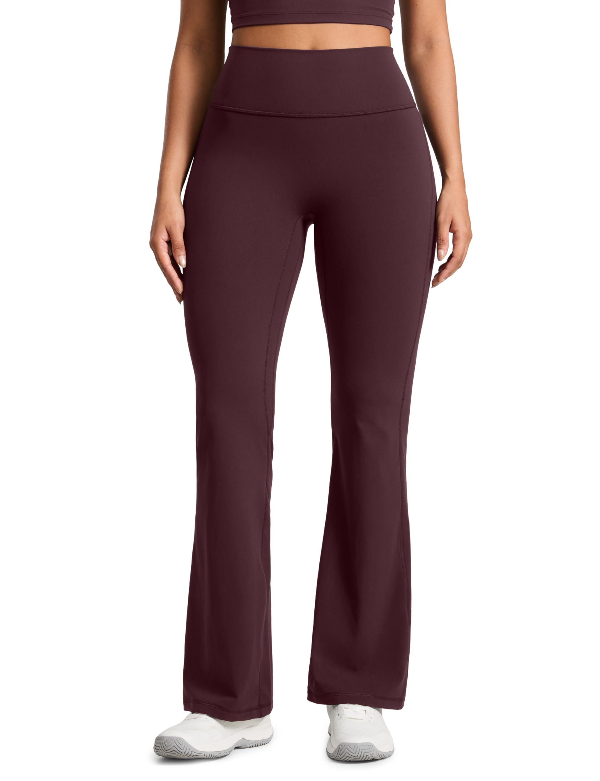 Photo 1 of CRZ YOGA Secretsculpt Butterlift Flare Leggings 31" - No Front Seam High Waist Bootcut Yoga Pants Booty Scrunch Butt Ripe Plum X-Small