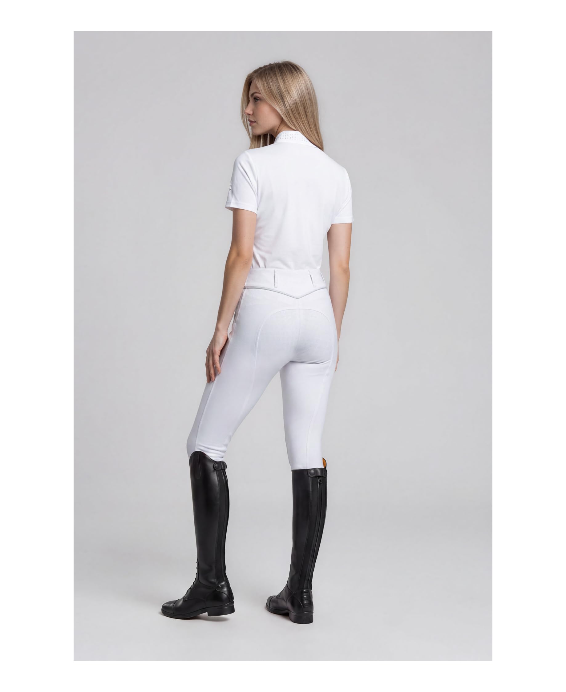 Damen Turniershirt München Kurzarm, leichtes und atmungsaktives Reitshirt für Turnier und Training im Sommer