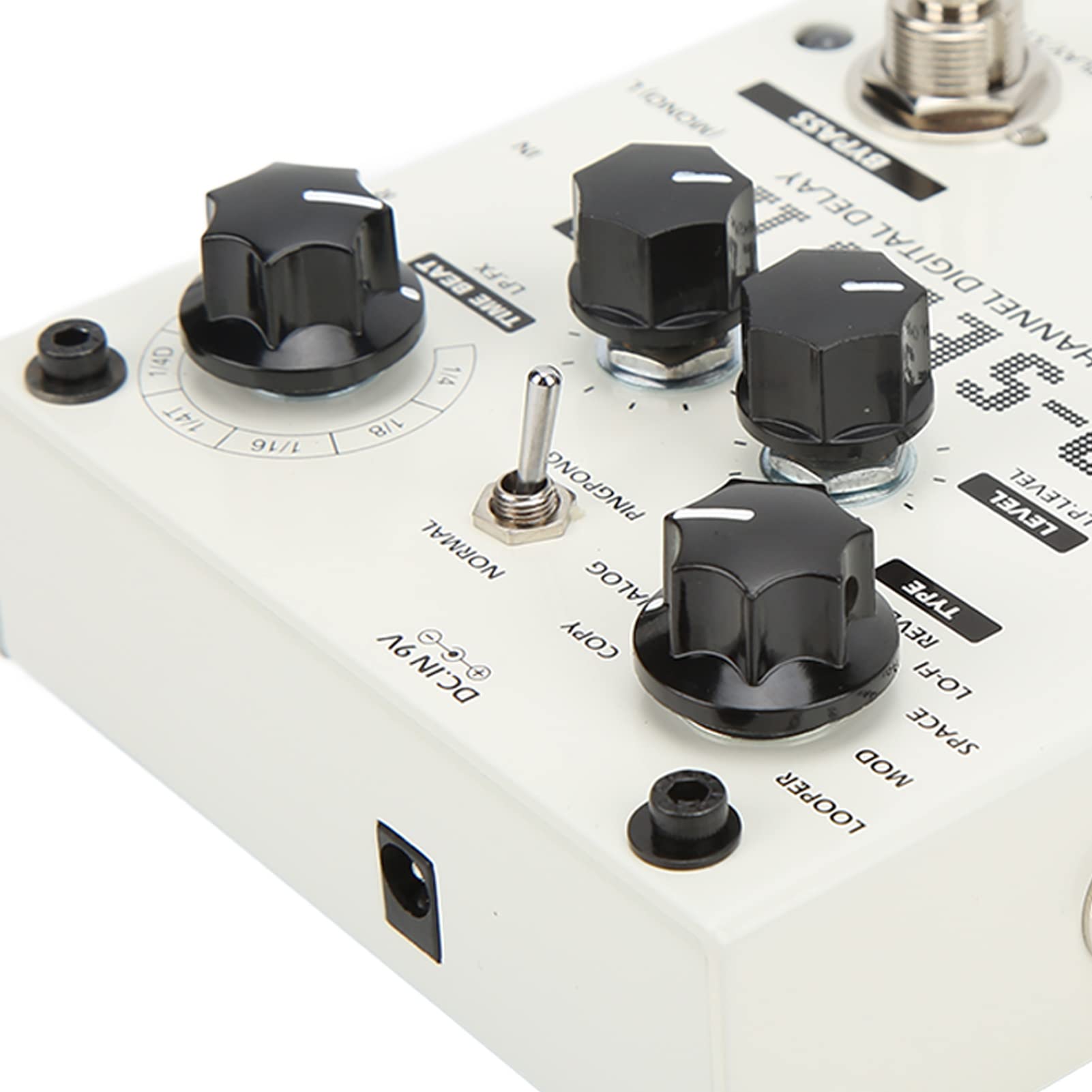 Pedal de Efectos de Guitarra, Pedal de Retardo de Guitarra Digital Estéreo de 2 Canales con 8 Modos de Efectos de Retardo Y Función Looper, para Guitarra Eléctrica, Bajo, Guitarra Eléctrica