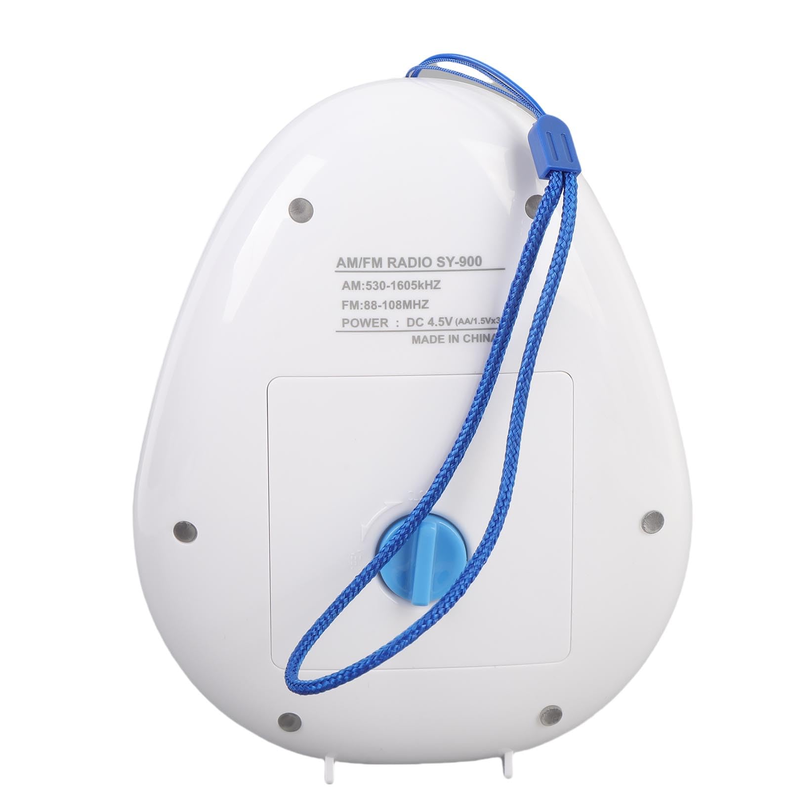 AM FM Shower Radio Wbudowany Głośnik, Wodoodporne Wiszące Radio łazienkowe z Obrotowym Pokrętłem dla łatwej Kontroli Objętości Tuningu, Mini Przenośne Radio z Akumulatorem