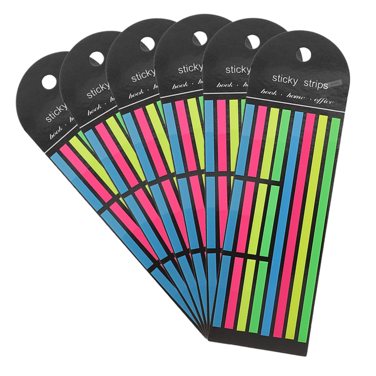 24pezzi Evidenziatore Fluorescente Linguette Adesive Per Lunghe Studenti e Lungi