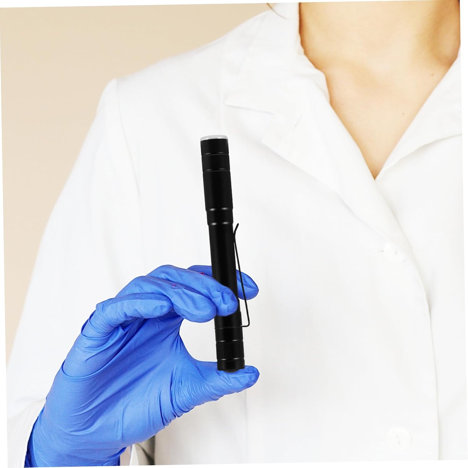 Compact Pen Light for Doctors and Nurses Lightweight Reusable Diagnostic Pocket Flashlight with Clip Single Handed Operation Nursing Inspection Light