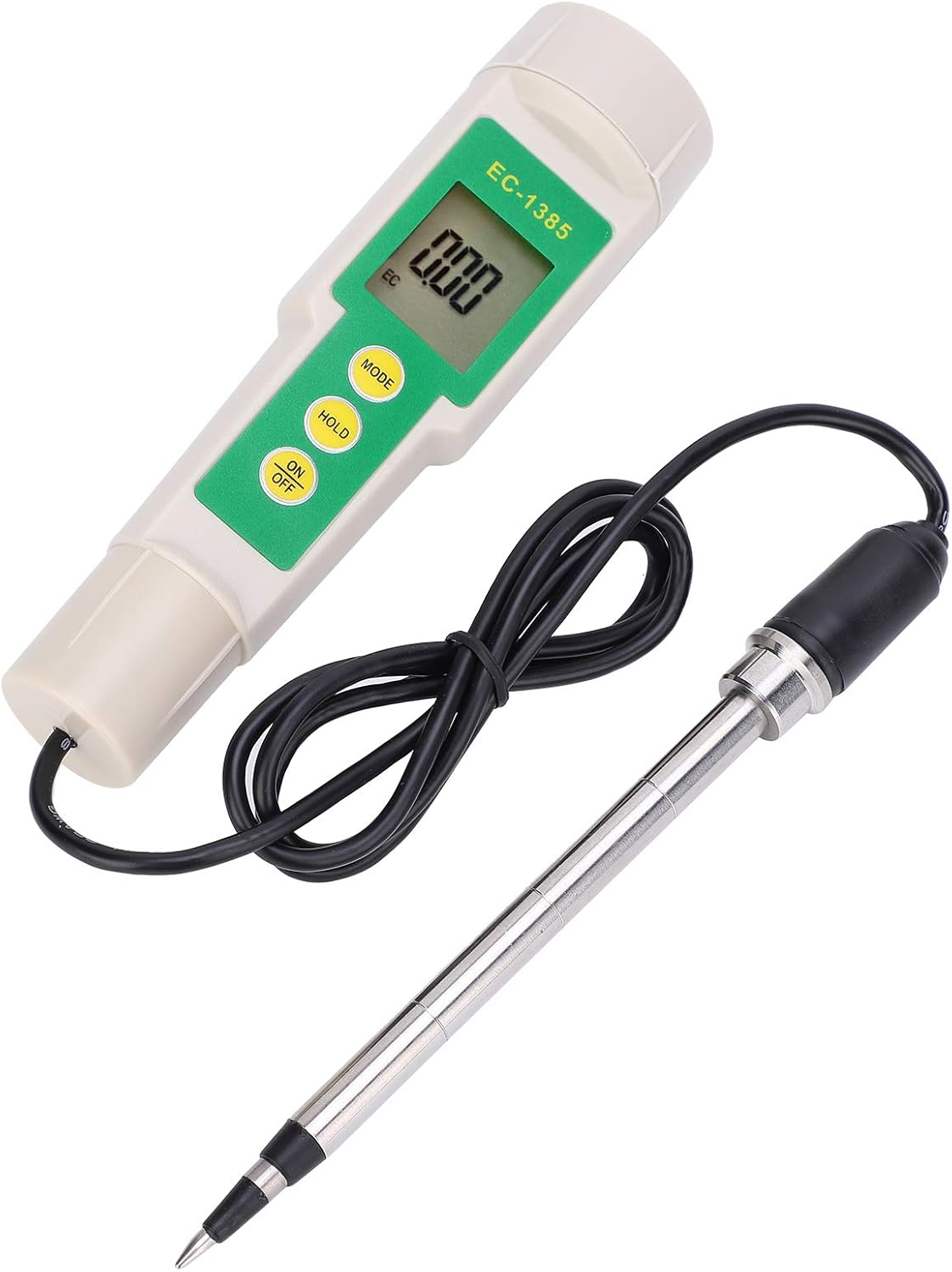 LiebeWH EC‑3185 Soil Test Kit 3 in 1 EC CF TDS Salinity Meter with Electrode Induction Test Probes and Display Screen for Garden Horticultural
