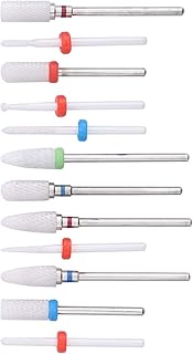 Grinding Dead Manicure Tools Machine,12pcs Ceramic Milling Cutter Drill Bit Electric Grinding Machine Milling Cutter Files