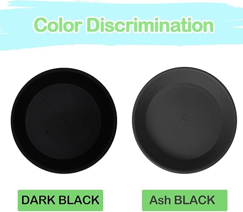 Miniatura 4 de GREGICH Paquete de 6 platillos de plástico para plantas, bandejas de goteo de 7.7 pulgadas en la parte inferior de 9.8 pulgadas en la parte