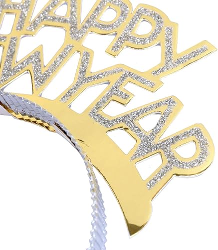 Miniatura 8 de BinaryABC Tiara de diadema de Año Nuevo, recuerdo de fiesta de Año Nuevo, decoraciones de fiesta de Año Nuevo, 12 unidades