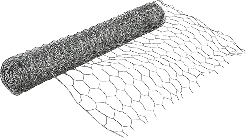 Charmed By Dragons Red de alambre de pollo para proyectos de manualidades de granja, 1 x 4 pies, reparación de valla hexagonal galvanizada, malla