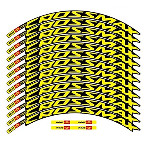 BUSEB Pegatinas for Ruedas de Bicicleta Mavic Crossmax SL Pro MTB Pegatina for Rueda Ancho 18 mm Pro Calcomanías for Ruedas de Bicicleta Pegatinas for Dos Ruedas Calcomanías for Llantas MTB