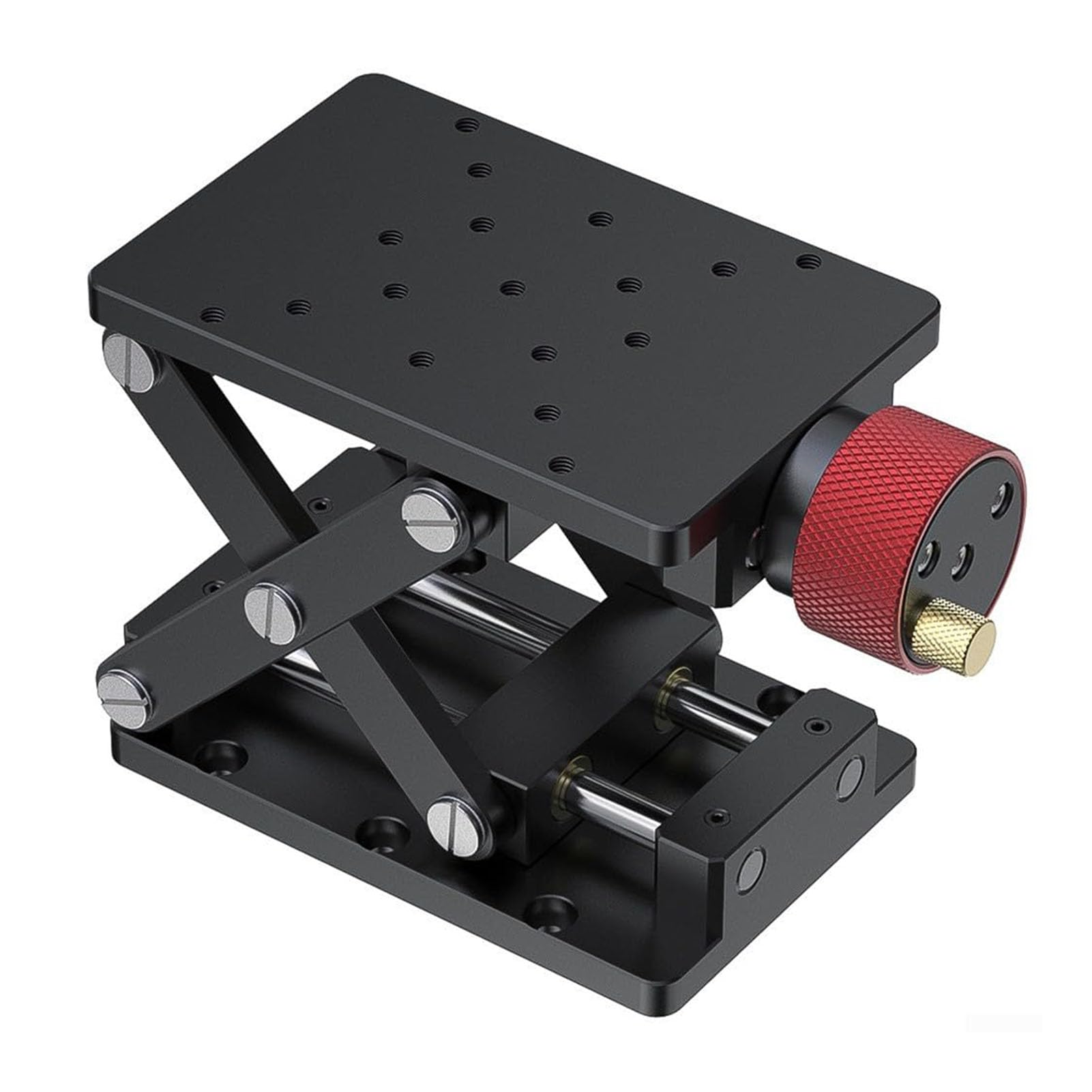 Plataforma de elevación manual de laboratorio, mesa de altura ajustable para maquinaria, gato de laboratorio con construcción de aleación de aluminio, altura máxima: 55 mm