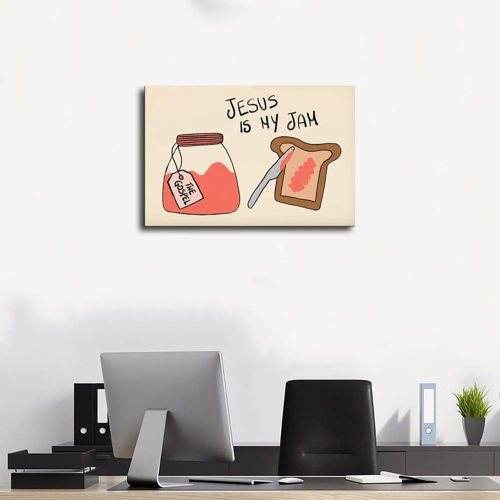 Poster su tela con immagine di Gesù è il mio preferito, decorazione per camera da letto, ufficio, stanza, regalo, 60 x 90 cm